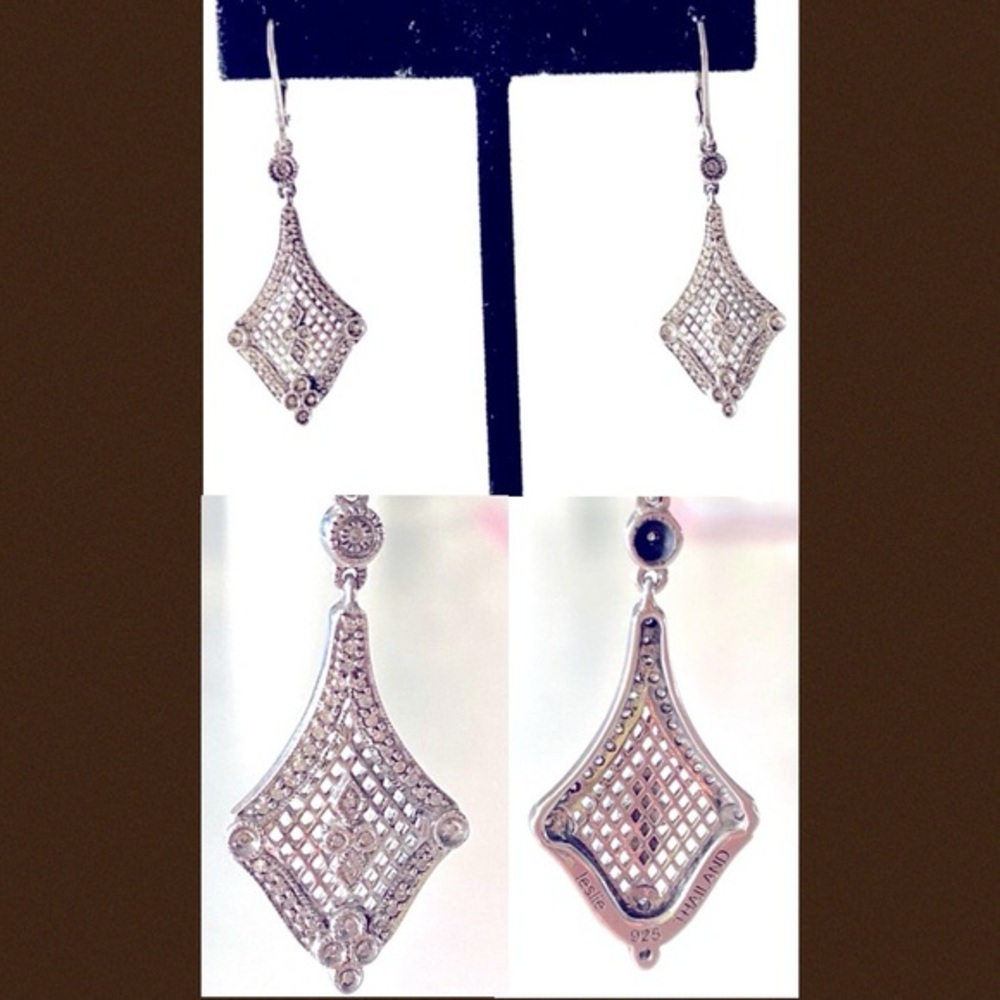 Leslie Greene genuine diamond earrings